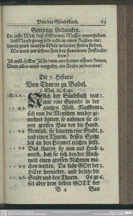Die 7 Historie. Vom Thurm zu Babel