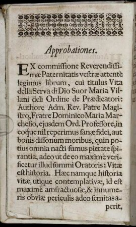 Approbationes.