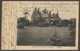 Ansichtskarte "Regiment Königin Augusta", Offizierskasino