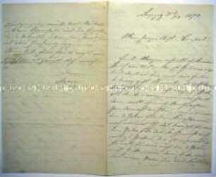 Brief an Bernhard Rostosky von seiner Frau