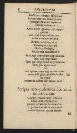 II. Scripta neo-polemica liberrimè improbantur.