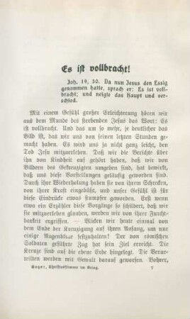 Es ist vollbracht!