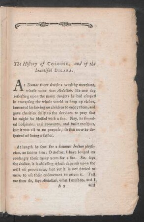 The History of Colouse, and of the beautiful Dilara
