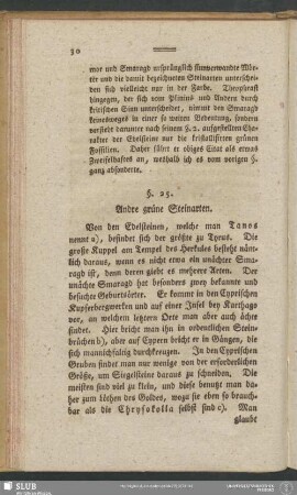 §. 25. Andre grüne Steinarten
