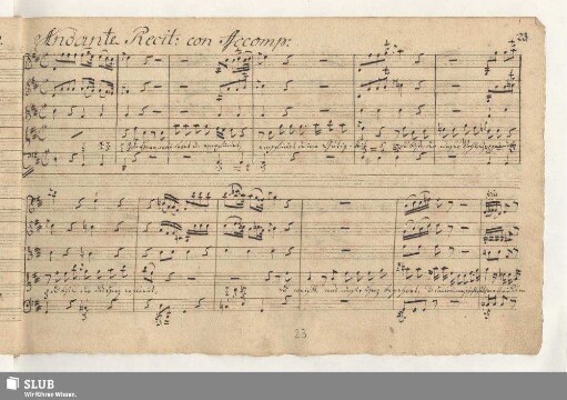 Recit[ativo] con Accomp[agnato]: Ja Herr was lebet und empfindet