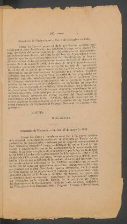 [Carta al] Ministerio de Hacienda. - La Paz, 9 de diciembre de 1914