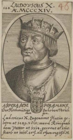 Bildnis von Ludovicus X., König von Frankreich