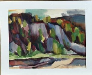 An der Lahn : An der Lahn. Aquarell. 1974. V44