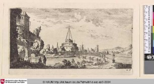 [Ansicht der Engelsburg, Rom; Castel S Angelo in Rome]