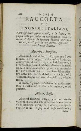 Raccolta Di Sinonimi Italiani, [...]