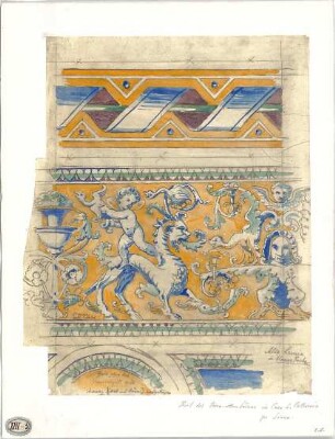 Lange, Ludwig; Lange - Archiv: XIII.3 Fliesen - Teil des Terrakotta - Ladens, S. Caterina zu Siena (Teilansicht)