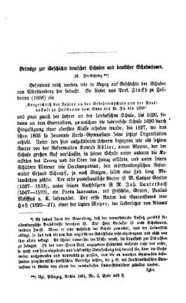 Beiträge zur Geschichte deutscher Schulen und deutscher Schulmänner : II.