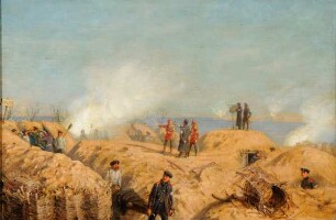 Batterie XIV vor Düppel 1864