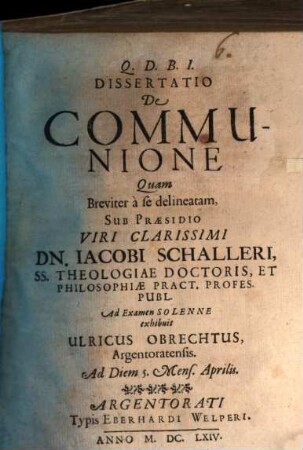 Diss. de communione
