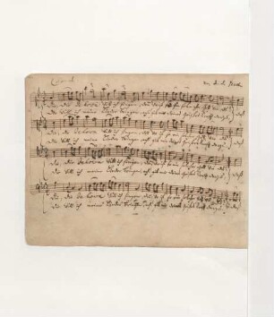 Dir Jehova will ich singen; Coro / S, bc; B-Dur; BWV 299; BC F 47.1