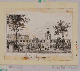 Der Zwinger in Dresden, Blick vom Innenhof auf das Kronentor