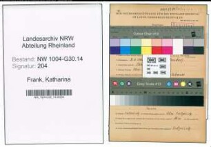 Entnazifizierung Katharina Frank , geb. 09.04.1902 ()