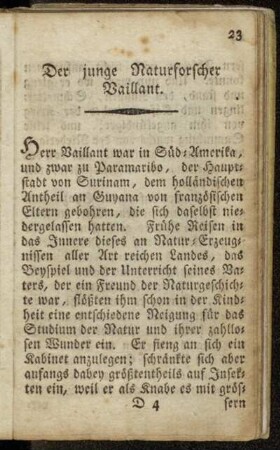 Der junge Naturforscher Vaillant