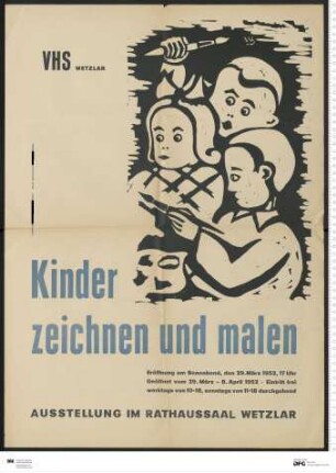 Ankündigung einer einzelnen Veranstaltung 1952