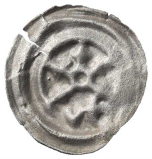 Fundmünze, Scherf, Hohlpfennig, Ende 15. Jahrhundert