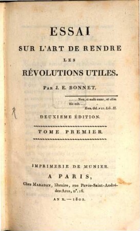 Essai sur l'art de rendre les revolutions utiles, 1