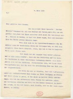 Brief an Emil Kronke : 04.03.1914