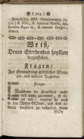 [Heilsamer Beystand der Sterbenden.]
