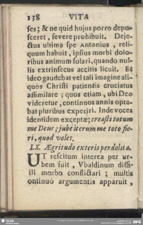 LX. Aegritudo exteris perdolita