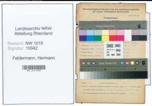 Entnazifizierung Hermann Feldermann , geb. 23.12.1914 (Verwaltungsangestellter)