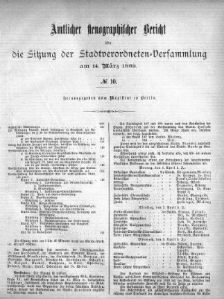 No. 10, 14. März 1889