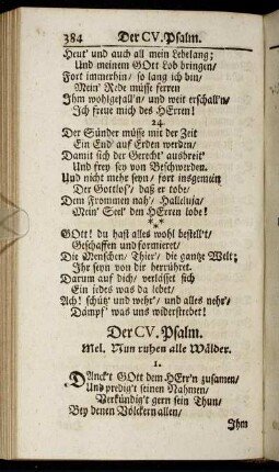 Der CV. Psalm. - Der CIX. Psalm.