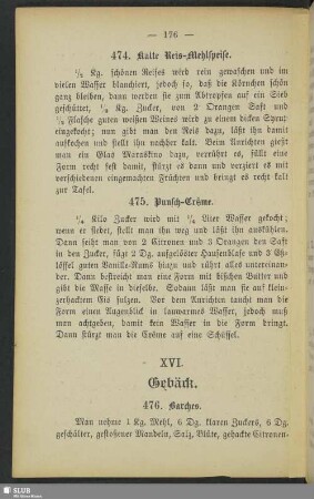 XVI. Gebäck