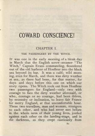 Coward Conscience! : in three volumes, 1