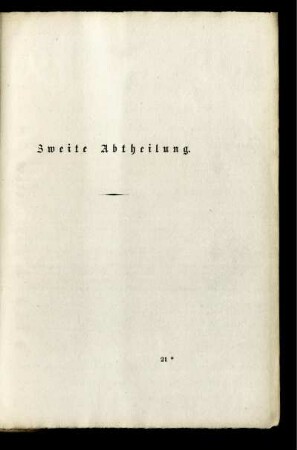 Zweite Abtheilung.