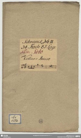 Sonatas - Mus.2-R-8,80 : vl, bc - e