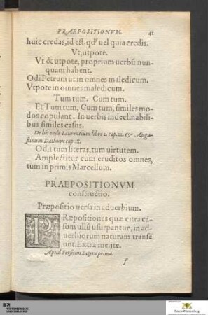 Praepositionvm constructio