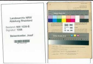 Entnazifizierung Josef Beisenkoetter , geb. 19.11.1906 (Gastwirt)