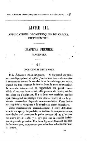 Livre III. Applications Géométriques Du Calcul Différentiel.