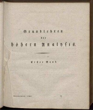 Erster Band. Erstes bis viertes Kapitel.