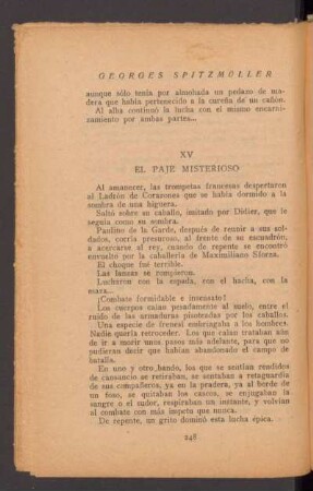 XV - El paje misterioso