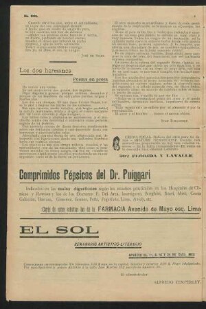 Los dos hermanos : Poema en prosa