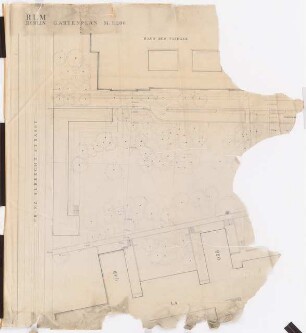 Reichsluftfahrtministerium, Berlin: Garten: Baumbestand, Lageplan 1:200 (Fragment)