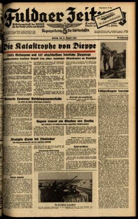 Ausgabe vom Freitag, den 21. August 1942.