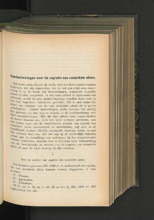 Aanteekeningen over de copieen van notarieele akten.