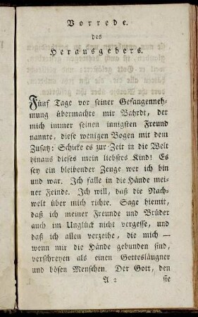 Vorrede des Herausgebers.