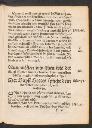 Der Gayst Gottes spricht dem betrübten menschen zu/ und tröstet in.