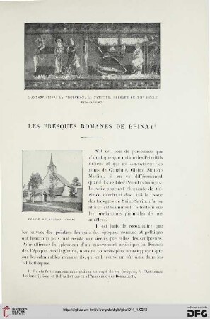 4. Pér. 11.1914: Les fresques romanes de Brinay