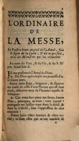 Les Epistres Et Evangiles, Avec Les Oraisons de tous les jours de l'année, qu'on recite aux Messes contenuës dans le Messel Romain, reformé par le Commandement de N. S. P. le Pape