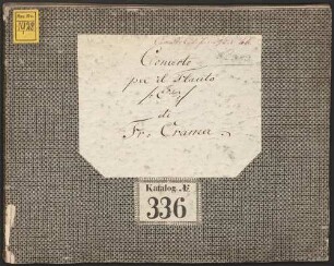 Concertino, fl, orch, E-Dur - BSB Mus.ms. 1928 : [label on binding:] Concerto // per il Flauto // :E d u r: // di // Fr: Cramer. // [caption title:] Concertino. // [at the end of music:] Composè par Franz Cramer München den 3 t e n Julij 1809