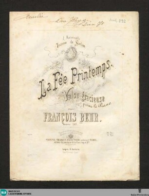 La fée printemps : valse gracieuse pour le piano; oeuvre 232